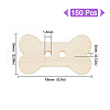 GOMAKERER 150Pcs 2-Hole Wooden Button BUTT-GO0002-05-2