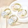 Round Brass Hoop Earrings EJEW-Z086-01G-2