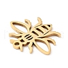 201 Stainless Steel Pendants STAS-E015-11G-3