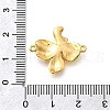 Brass Clear Cubic Zirconia Flower Connector Charms KK-B131-06G-3