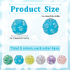 SUNNYCLUE 24Pcs 6 Colors Resin Sugar Bubblegum Beads RESI-SC0005-77-2