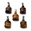 Natural Tiger Eye Pendants G-B127-06P-07-2