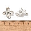 Rack Plating Flower Brass Stud Earrings EJEW-H016-26P-4