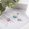 100Pcs 304 Stainless Steel Stud Earrings Findings STAS-TAG0001-16-7