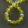 Faceted(32 Facets) Electroplate Glass Bead Strands X-EGLA-R015-8mm-26-1
