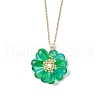 Glass Pendant Necklaces NJEW-MZ00112-02-2