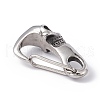 Non-Tarnish 304 Stainless Steel Push Gate Snap Keychain Clasps STAS-G290-01P-3