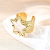 Brass Cuff Rings for Women RJEW-F183-02A-G-2