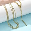 304 Stainless Steel Cardano Chain Multi-strand Necklaces for Women NJEW-C084-02G-4