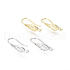 Brass Earring Hooks KK-G374-11-1