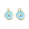 Brass Enamel Charms KK-L237-022G-02-1
