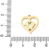 304 Stainless Steel with Rhinestone Pendants STAS-R168-24G-02-3