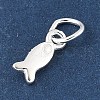925 Sterling Silver Fish Charms with Jump Rings and 925 Stamp STER-R013-03S-2