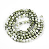 Baking Painted Glass Beads Strands X-DGLA-N003-8mm-C06-3