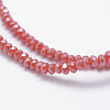 Electroplate Opaque Glass Beads Strands EGLA-J144-PL-B02-3