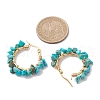 Natural Gemstone Hoop Earring EJEW-JE05709-5