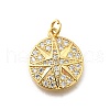 Brass Micro Pave Clear Cubic Zirconia Pendants KK-F899-11G-1