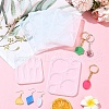 DIY Hexagon & Rhombus & Triangle & Oval Pendant Silicone Molds for DIY Earring Making DIY-YW0009-86-5