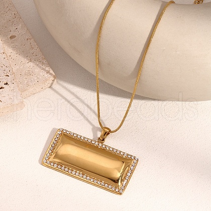 Stainless Steel Geometric Pendant Necklaces for Women RS6771-2-1