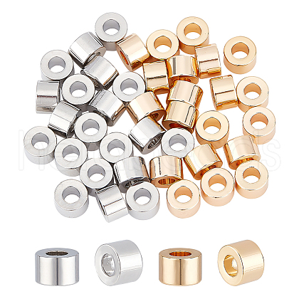 BENECREAT 40Pcs 2 Colors Brass Beads KK-BC0009-37-1