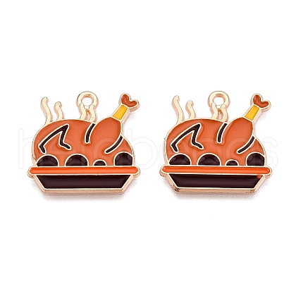 Thanksgiving Day Theme Alloy Enamel Pendants X1-ENAM-T020-35F-1