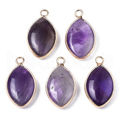 Natural Amethyst Pendants G-S359-318B-1