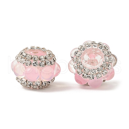 Sparkling Acrylic Rhinestone Round Beads OACR-NH0002-01B-08-1