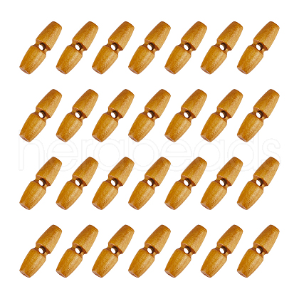 Unicraftale 50Pcs 1-Hole Wood Buttons BUTT-UN0001-27B-1