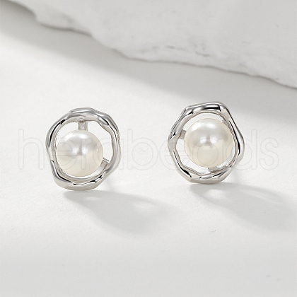 S925 Sterling Silver Nuggets Stud Earrings CC6441-2-1