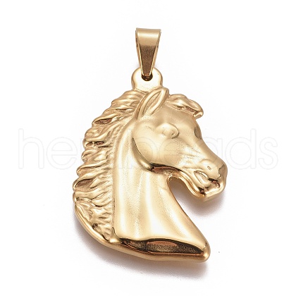 304 Stainless Steel Pendants STAS-F223-38G-1