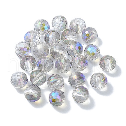 Half Rainbow Plated Glass Beads EGLA-P059-02A-HR01-1