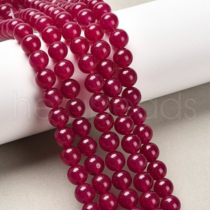 Natural & Dyed Malaysia Jade Bead Strands G-A146-8mm-A15-1