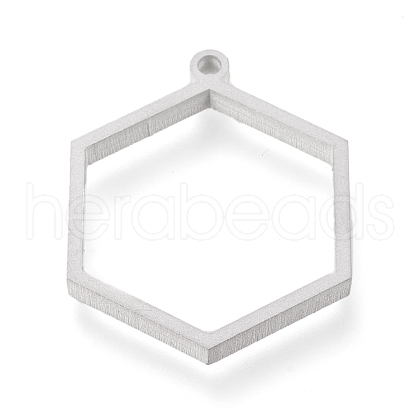 Tarnish Resistant 304 Stainless Steel Open Back Bezel Pendants STAS-K208-13P-1