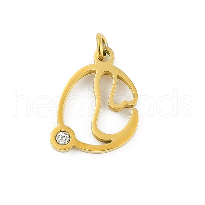 304 Stainless Steel Pendants STAS-R137-01G-C-1