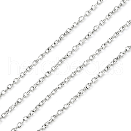 Tarnish Resistant 304 Stainless Steel Cable Chains CHS-A003J-0.4mm-1