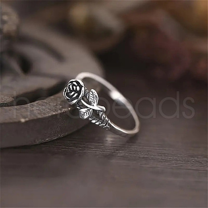 Alloy Rose Finger Rings WG6B24B-04-1