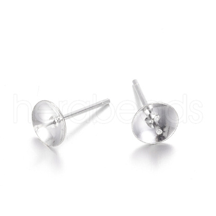 Sterling Silver Stud Earring Findings STER-M109-01-1