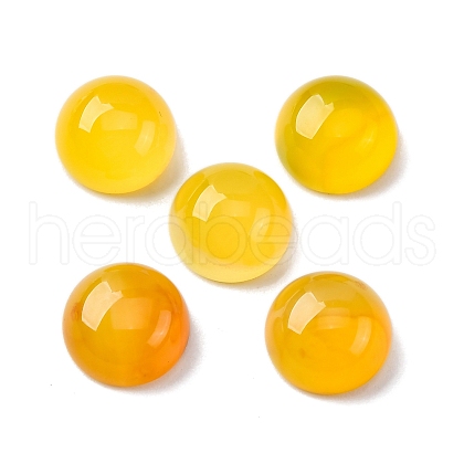 Natural Yellow Agate Cabochons G-K348-07B-03-1