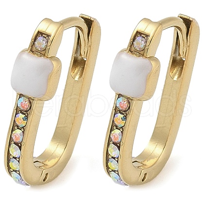 Ion Plating(IP) 304 Stainless Steel Hoop Earrings EJEW-B109-01G-02-1