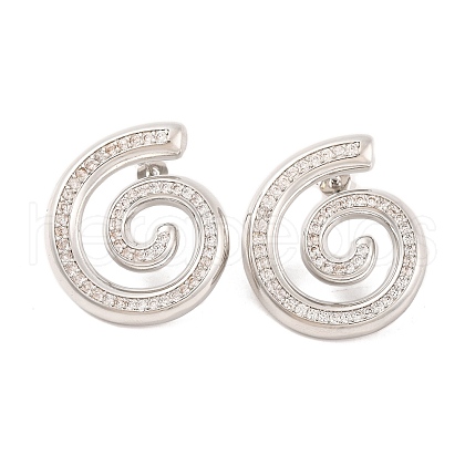 Brass Stud Earrings for Women EJEW-U015-06P-1