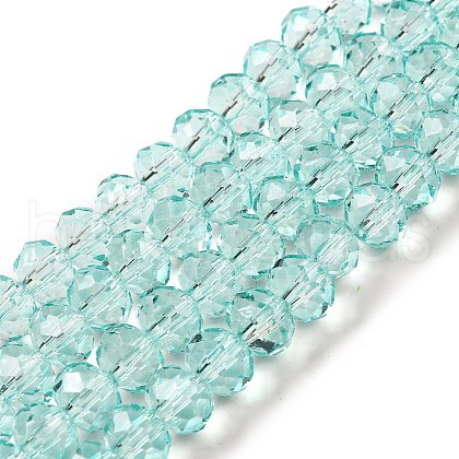 Transparent Baking Paint Glass Beads Strands X1-DGLA-A034-T8mm-D01-1