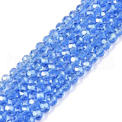 Electroplate Glass Beads Strands EGLA-A044-T4mm-A14-1