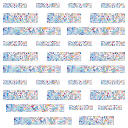 Waterproof PVC Colored Laser Stained Window Film Adhesive Stickers DIY-WH0256-071-1