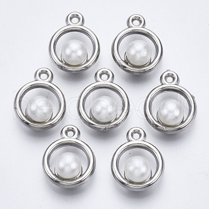 ABS Plastic Imitation Pearl Pendants OACR-R248-003P-1