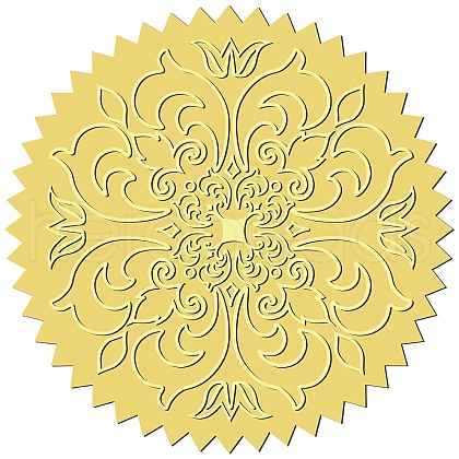 34 Sheets Mandala Self Adhesive Gold Foil Embossed Stickers DIY-WH0509-015-1