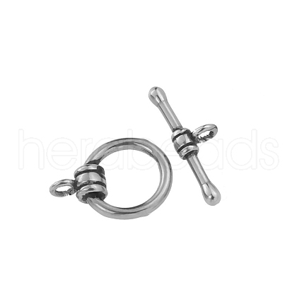 Stainless Steel Toggle Clasps PW-WG419A3-10-1