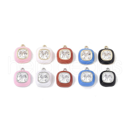 Brass Enamel Charms KK-A218-06G-1