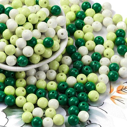 Opaque Acrylic Beads SACR-Q004-02H-1