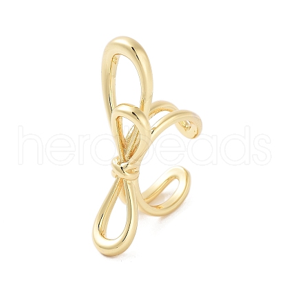 Rack Plating Brass Open Cuff Rings RJEW-M168-07G-1