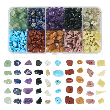  150G 10 Styles Mixed Gemstone Beads G-TA0001-71-1